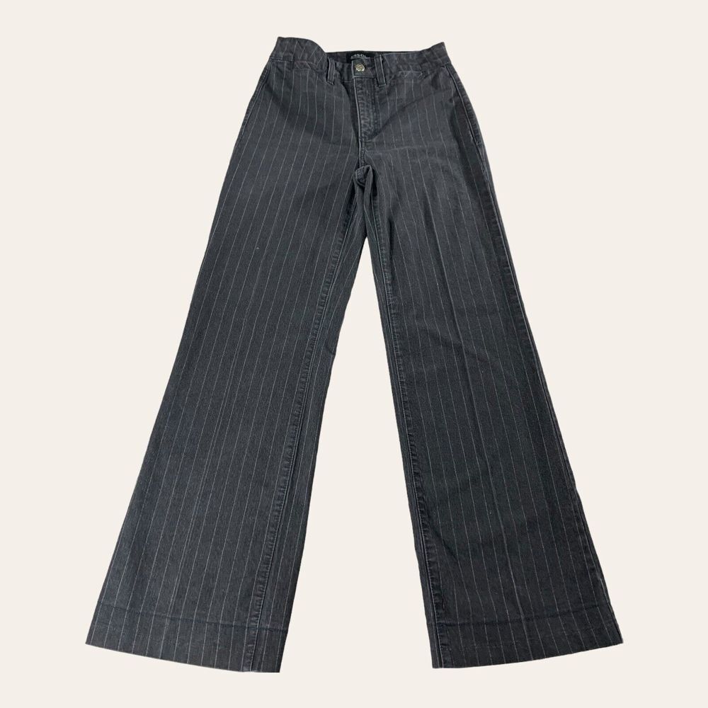 NYDJ Pants Womens 2 (27x31) Flare Striped Stretch High‎ Rise Career Trousers